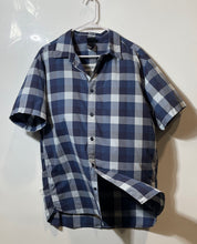 Load image into Gallery viewer, The North Face Mens Blue Check Short Sleeve Collared Button-Up Shirt Size XL
