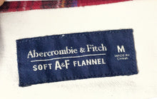 Load image into Gallery viewer, Abercrombie &amp; Fitch Mens Red Plaid Long Sleeve Soft Flannel Button-Up Shirt Sz M
