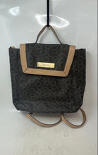 Load image into Gallery viewer, Calvin Klein Womens Brown Black Monogram Print Leather Adjustable Strap Backpack
