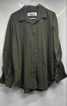 Load image into Gallery viewer, Perry Ellis Mens Sage Green Cotton Long Sleeve Casual Button-Up Shirt Size XL
