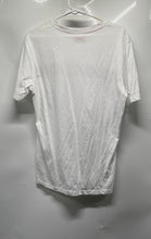 Load image into Gallery viewer, Hugo Boss Mens White Black Checkered Stripe Cotton Graphic T-Shirt Size Medium
