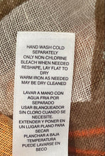 Load image into Gallery viewer, Chico's Womens Brown Floral Linen Short Kaftan Sleeve Blouse Top Size S/M
