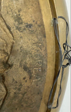 Load image into Gallery viewer, Antique Farmer Plowing A Field Scene Relief Brass-Tone Wall Hanging Plate
