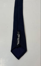 Load image into Gallery viewer, Halabrese Mens Blue Keeper Loop Adjustable Formal Pointed Tie Made In Italy
