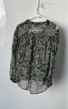 Load image into Gallery viewer, Zara Womens Multicolor Floral Printed Long Sleeve Blouse Top Size XS
