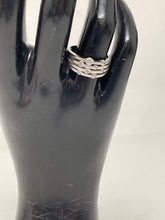 Load image into Gallery viewer, Women's Silver Tone Ring Size 8. With White Stones.
