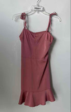 Load image into Gallery viewer, Express Womens Pink Tie Strap Sleeveless Collarless Fit &amp; Flare Dress Size Small
