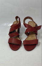 Load image into Gallery viewer, Avellini Womens Dark Red Beige Leather Adjustable Strap Strappy Sandals Sz EU 39
