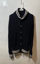 Load image into Gallery viewer, Guess Womens Black White Cotton Long Sleeve Button Front Cardigan Sweater Size S

