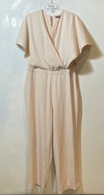 Load image into Gallery viewer, Alfani Womens Beige Straight Leg Short Sleeve One-Piece Jumpsuit Size 12
