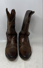Load image into Gallery viewer, Justin Mens Brown Mid-Calf Cowboy Western Boots Size 8
