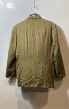 Load image into Gallery viewer, Manzini Mens Khaki Plaid Long Sleeve Notch Lapel Two-Button Blazer Size 42L

