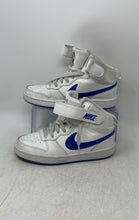 Load image into Gallery viewer, Nike Kids Court Borough Mid 2 CD7782-113 White Blue Sneaker Shoes Size 4Y
