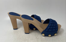 Load image into Gallery viewer, Sergio Palma Womens Blue Block Heel Slip-On Platform Slide Sandals Size EUR 36
