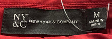 Load image into Gallery viewer, New York &amp; Company Womens Red Long Sleeve Single-Breasted Two-Button Blazer Sz M
