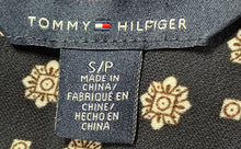 Load image into Gallery viewer, Tommy Hilfiger Womens Black Floral Printed Long Sleeve Blouse Top Size Small
