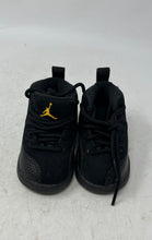 Load image into Gallery viewer, Nike Kids Air Jordan 12 Retro Black Yellow Lace-Up Sneaker Shoes Size 4C
