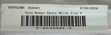 Load image into Gallery viewer, Zara Womens White Patchwork Light Wash Stretch Straight Leg Pants Size 8

