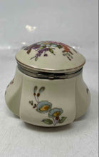 Load image into Gallery viewer, Lefton Multicolor Floral Print Engraved Hinged Lock Lidded Trinket Box
