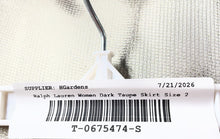 Load image into Gallery viewer, Ralph Lauren Womens Dark Taupe Flat Front Side Zip Straight &amp; Pencil Skirt Sz 2

