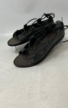 Load image into Gallery viewer, Joie Womens Black Leather Open Toe Flat Gladiator Sandals Size EUR 36.5
