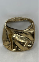 Load image into Gallery viewer, J. Crew Womens Gold Color Faux Leather Inner Pocket Small Hobo Handbag

