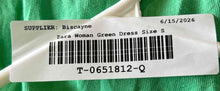 Load image into Gallery viewer, Zara Womens Green Collarless Sleeveless Pullover Short A-Line Dress Size Small
