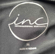 Load image into Gallery viewer, INC International Concepts Womens Black 3/4 Sleeve Cowl Neck Blouse Top Size M
