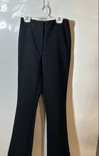 Load image into Gallery viewer, Zara Womens Black Flat Front Bootcut Leg Hook &amp; Bar Dress Pants Size XS
