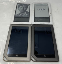 Load image into Gallery viewer, Lot Of 4 Pcs Assorted Barnes &amp; Noble Nook Ebook Readers Not Tested For Parts
