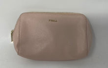 Load image into Gallery viewer, Authentic Furla Womens Pink Genuine Leather Small Cosmetic Bag Stained
