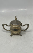 Load image into Gallery viewer, Lot Of 2 Pcs Silver Tone Mini Jar Home &amp; Kitchen Sugar Bowl &amp; Teapot
