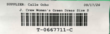 Load image into Gallery viewer, J. Crew Womens Green Sleeveless Crew Neck Back Button Sheath Dress Size Small
