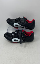 Load image into Gallery viewer, Peloton Mens PL-SH-B-39 Black Red Adjustable Strap Road Cycling Shoes Size 39
