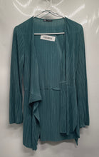 Load image into Gallery viewer, Zara Womens Green Pleated Long Sleeve Regular Fit Wrap Blouse Top Size S
