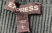 Load image into Gallery viewer, Express Womens Dark Green Knit V-neck Sleeveless Pullover Tank Top Size Large

