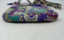 Load image into Gallery viewer, Vera Bradley Womens Purple Floral Quilted Crossbody Handbag With Wristlet Wallet
