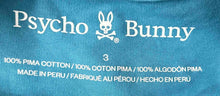 Load image into Gallery viewer, Psycho Bunny Mens Blue Pima Cotton Embroidered Logo T-Shirt Size 3 With Tag

