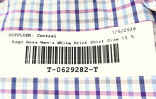 Load image into Gallery viewer, Hugo Boss Mens Multicolor Plaid Long Sleeve Sharp Fit Dress Shirt Size 15.5
