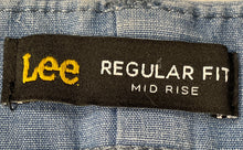 Load image into Gallery viewer, Lee Womens Blue Mid Rise Regular Fit Pockets Bermuda Shorts Size Medium
