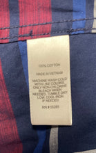 Load image into Gallery viewer, Express Mens Multicolor Plaid Cotton Long Sleeve Collared Dress Shirt Size M

