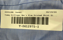 Load image into Gallery viewer, Tommy Hilfiger Mens Blue Printed Long Sleeve Collared Dress Shirt Size 16 1/2
