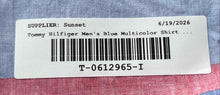 Load image into Gallery viewer, Tommy Hilfiger Mens Blue Multicolor Colorblock Button-Up Shirt Size Large
