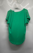 Load image into Gallery viewer, Anne Klein Womens Green Short Sleeve Notch Neck Regular Fit Blouse Top Size M
