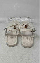 Load image into Gallery viewer, Coach Womens Piccadilly A6307 White Open Toe Flat Thong Sandals Size 6B
