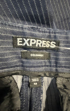 Load image into Gallery viewer, Express Womens Blue Striped Columist Flat Front Pockets Dress Pants Size 4R
