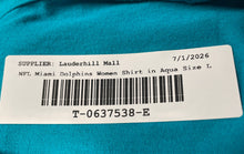 Load image into Gallery viewer, NFL Team Apparel Womens Aqua Cotton Miami Dolphins Graphic T-Shirt Size L
