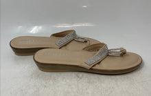 Load image into Gallery viewer, Italian Shoemakers Womens Beige Rhinestone Slip-On Slide Sandals Size 7.5
