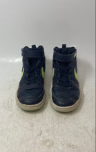 Load image into Gallery viewer, Nike Kids Court Borough Mid 2 CD7783-403 Navy Blue Green Sneaker Shoes Size 13C
