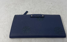 Load image into Gallery viewer, Kate Spade Womens Haven Lane Stacy Blue Glitter Dot Leather Bifold Wallet
